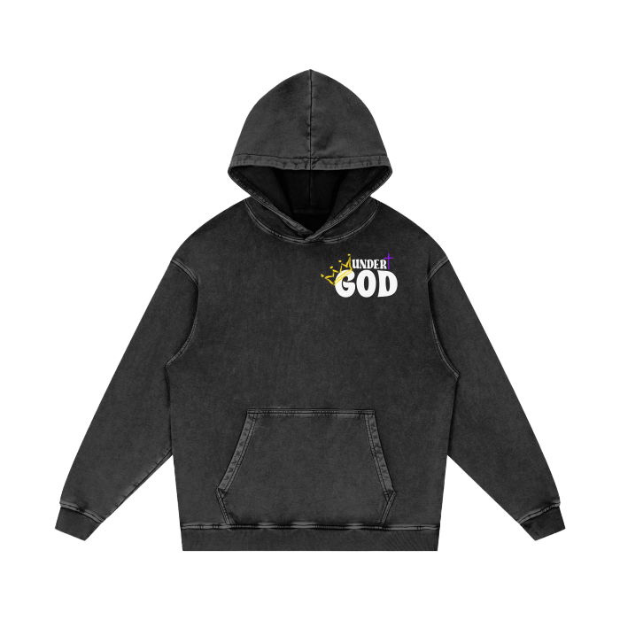 T..H.U.G. Washed Hoodie - Black