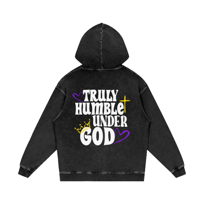 T..H.U.G. Washed Hoodie - Black